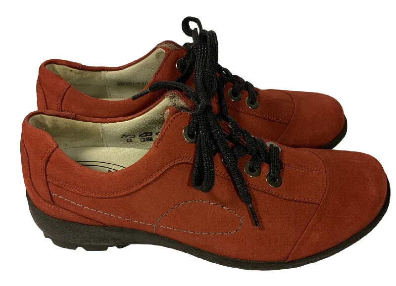 Youthful Style Waldlaufer Luftpolster Weite Comfort Shoes UK 4.5 US 6.5 6 1/2 Red Suede Nubuck