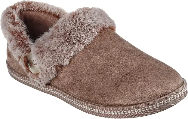 Cute Design Skechers Women's Cozy Campfire-Fresh Toast Slipper - Dark Taupe 167219
