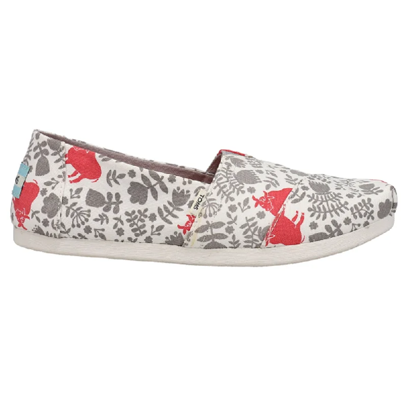 High Street Fashion Alpargata Floral Slip On Flats
