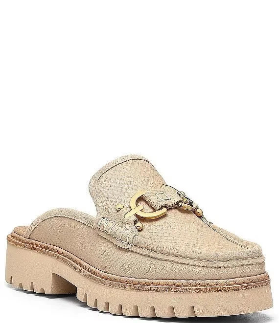 Editorial Design Donald Pliner Hampton Mule - SAND