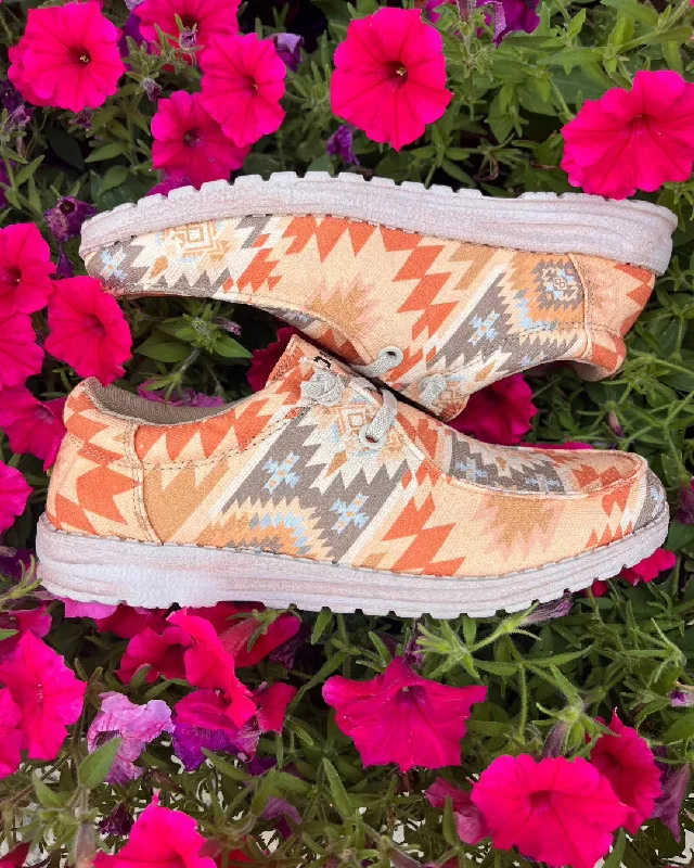 Sports Trend Roper Women's Eva Moc Peach Aztec Casual Shoes 1793-3174
