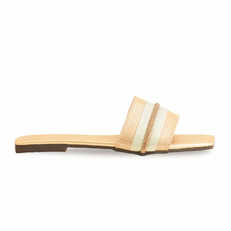 Luxury Style Golden Casual Slipper CL2010