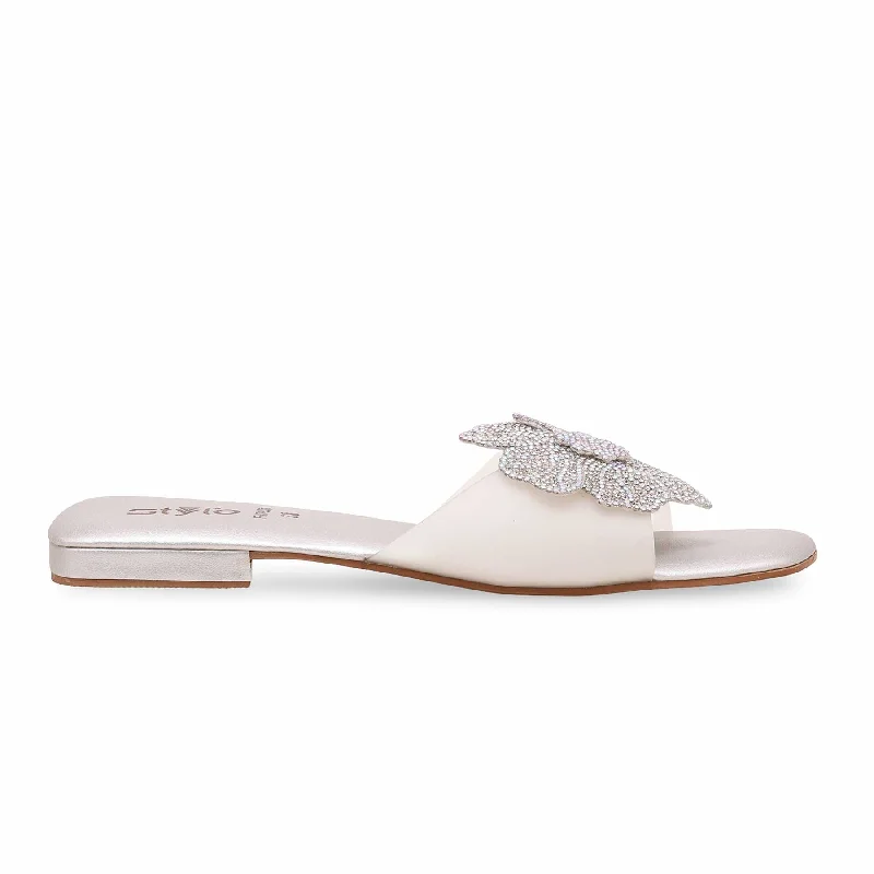 Retro Design Silver Fancy Slipper FN7833