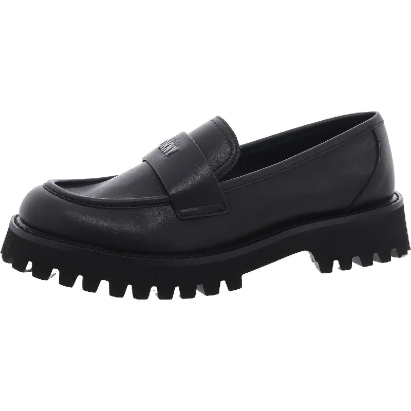 Romantic Temperament DKNY Womens Logo Leather Loafers