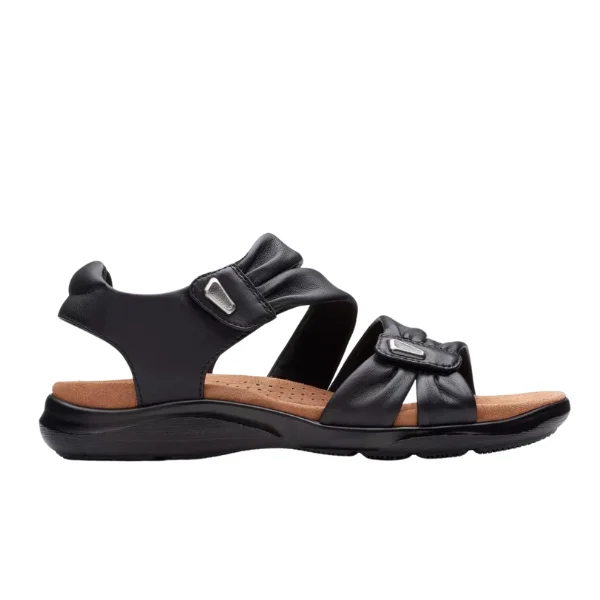 End Of The Year Clarks Women's Wide Kitly Ave Black Leather