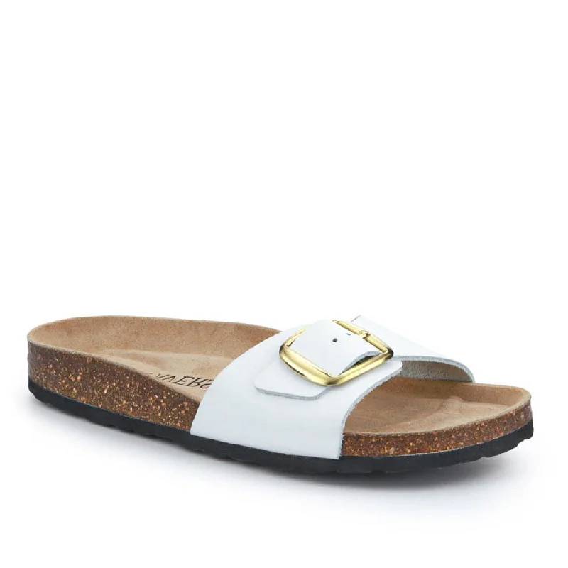 Classic Color All-Leather Slip-On Mules - PATRI39014 / 326 634 - White