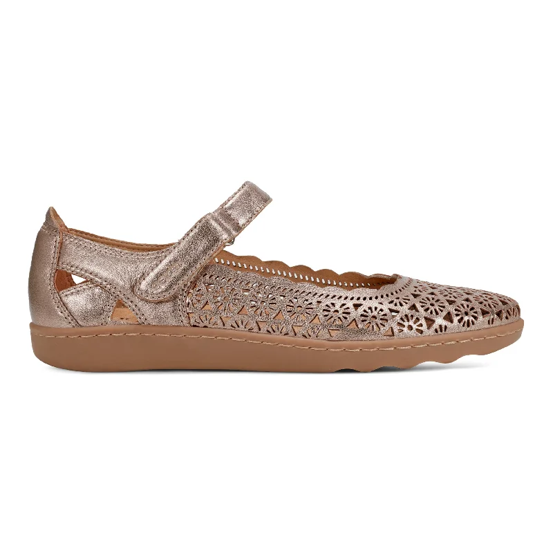 Tropical Style Lady Perforated Slip-On Ballet Flat