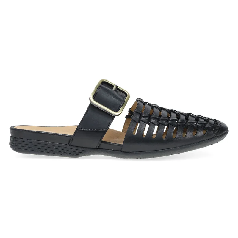 Fashion Selection Dansko Women's Leilani Black Burnished Nappa Mule