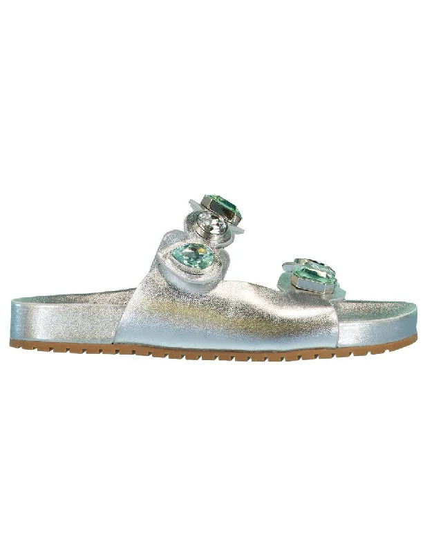 Fashion And Simplicity Silver Ritzy Slide