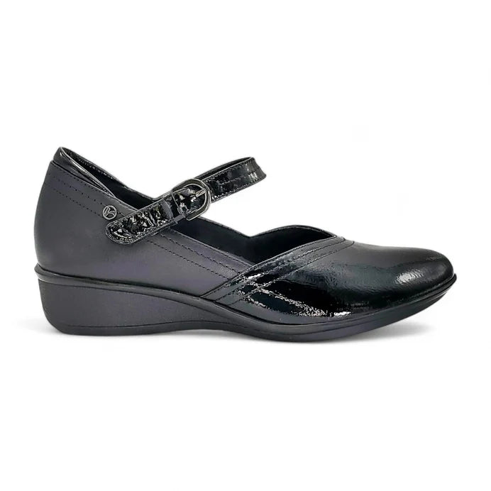 High Street Design Narita Mary Jane Shoe in Black Patent