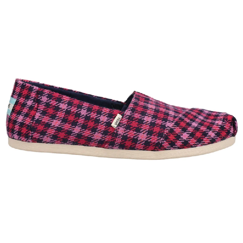 Body Design Alpargata Plaid Slip On Flats