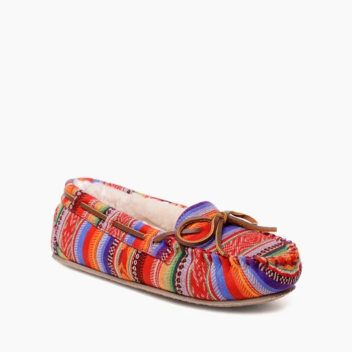 Goddess Outfit Cally Low Moc Slipper in Frisco Stripe