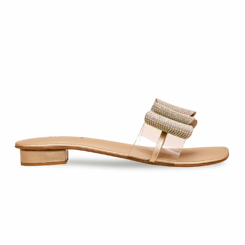 High-end Customization Golden Fancy Slipper For Women FN7875