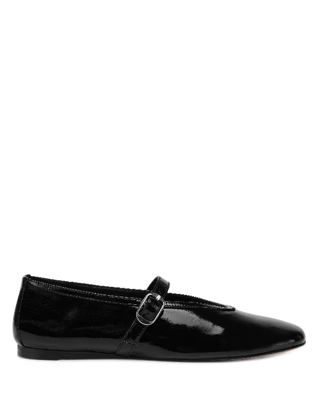 Cute Design Lova Black Crinkle Patent Leather