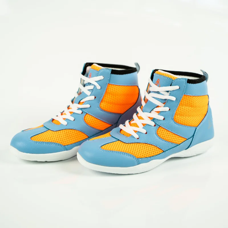 Elegant Series Vigor Hightop Dance Sneakers - Blue and Orange