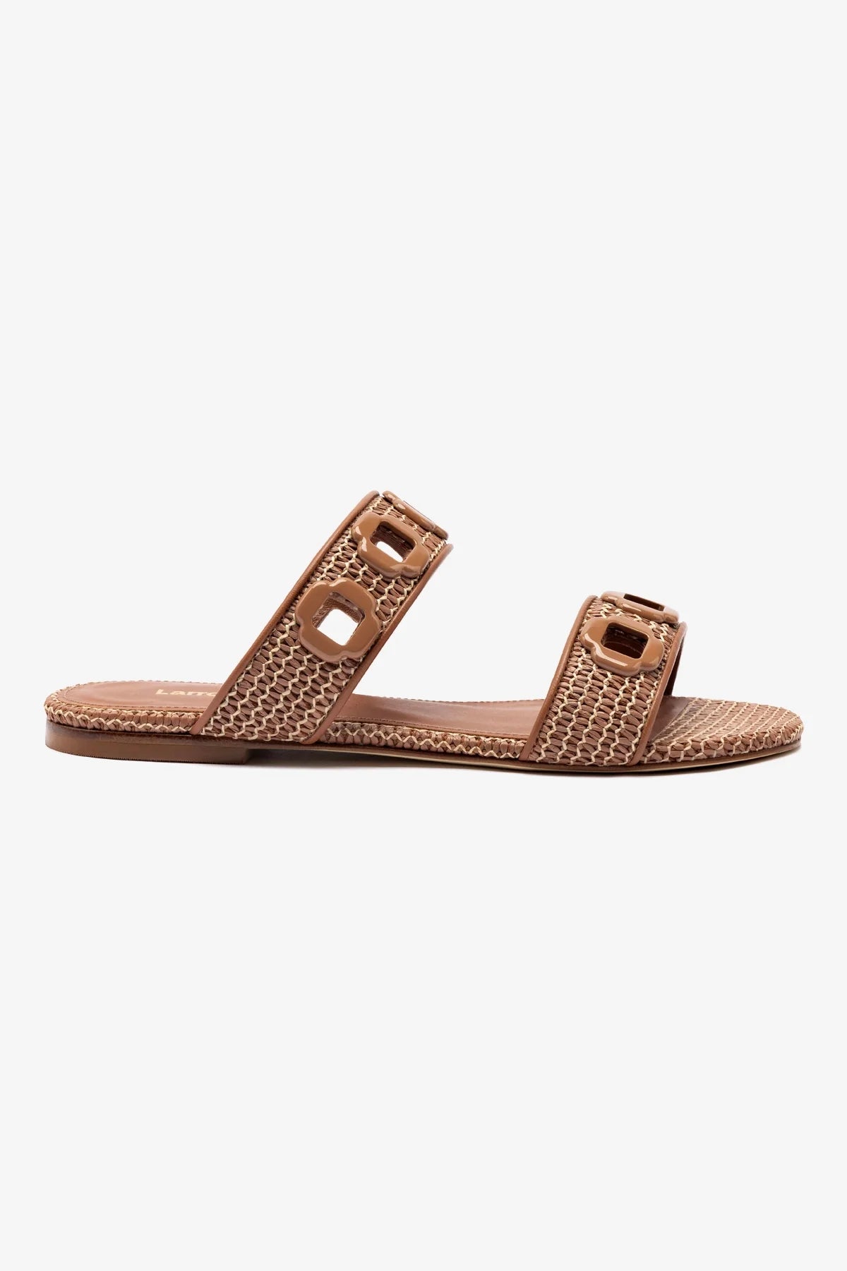 Dressing Tips Milan Flat Mule In Caramel Wave Raffia