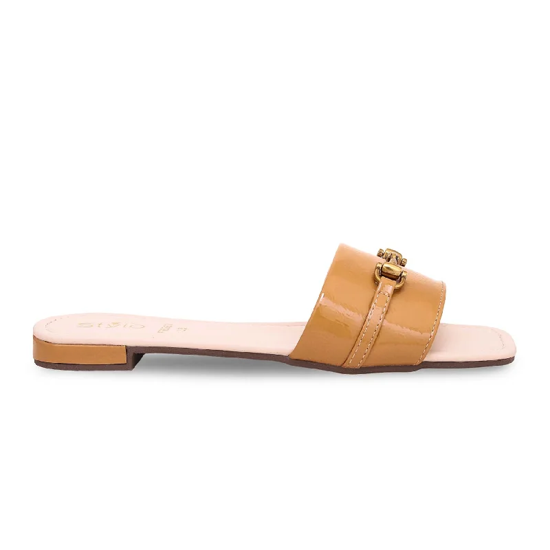 Tropical Style Beige Formal Slipper FR8262