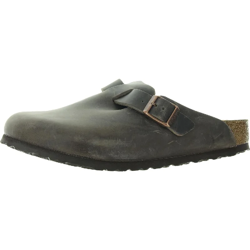 Breathable Design Birkenstock Womens Buckle Leather Clogs