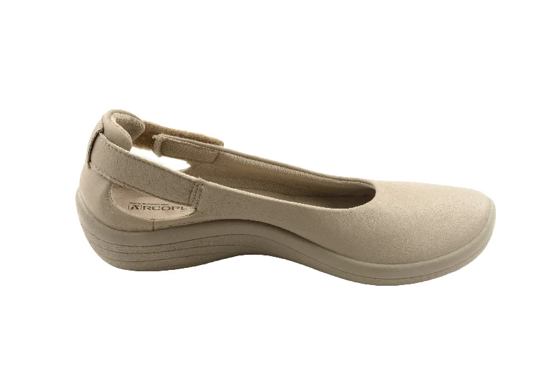 Youthful Style Jasmund Adjustable Ballet Flat in Taupe