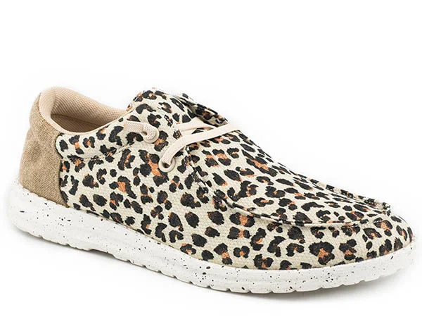 Fresh Wear Roper Women's Hang Loose Casual Slip On Shoe - Tan Leopard 09-021-1793-2971