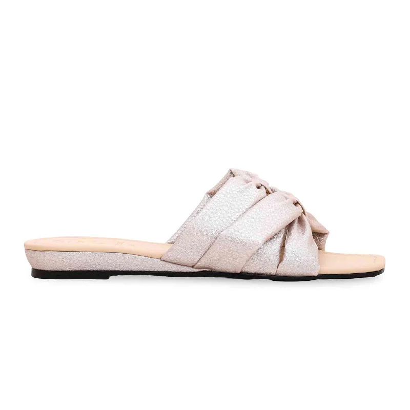 Editorial Design Golden Formal Slipper FR8209