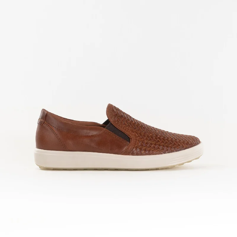 Practical Style ECCO Soft 7 Woven Slip-on 2.0 (Women's) - Cognac