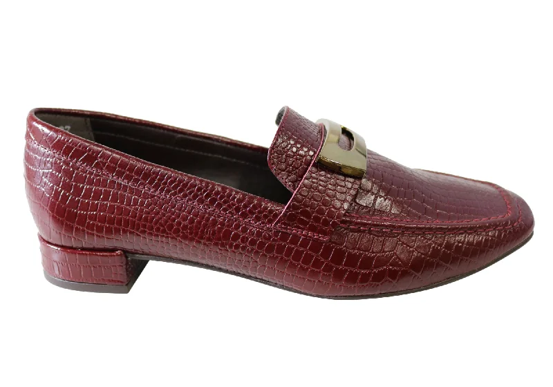 Minimal Style Orcade Pinza Womens Leather Low Heel Shoes Made In Brazil