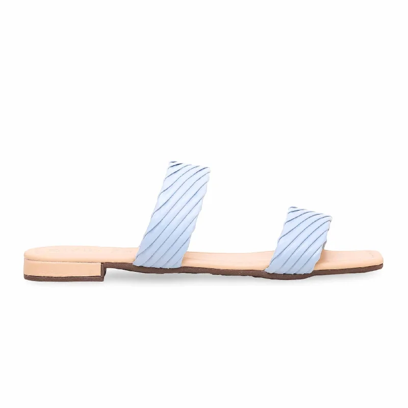 Fresh And Elegant Sky Blue Formal Slipper FR8244