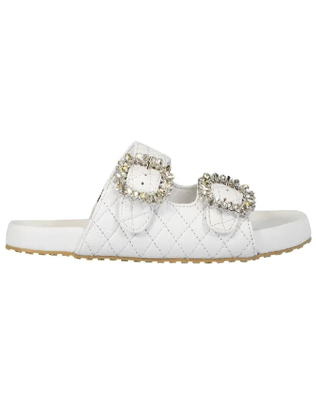 Unique Fashion Mesa Crystal Buckle Sandal