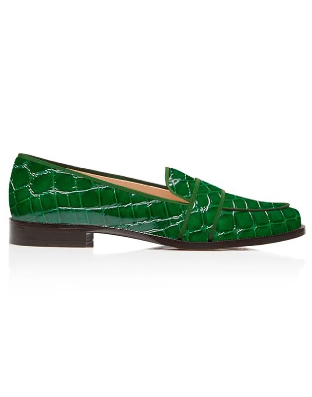 Comfortable Series Martin Mocassin Croc-Effect Loafer