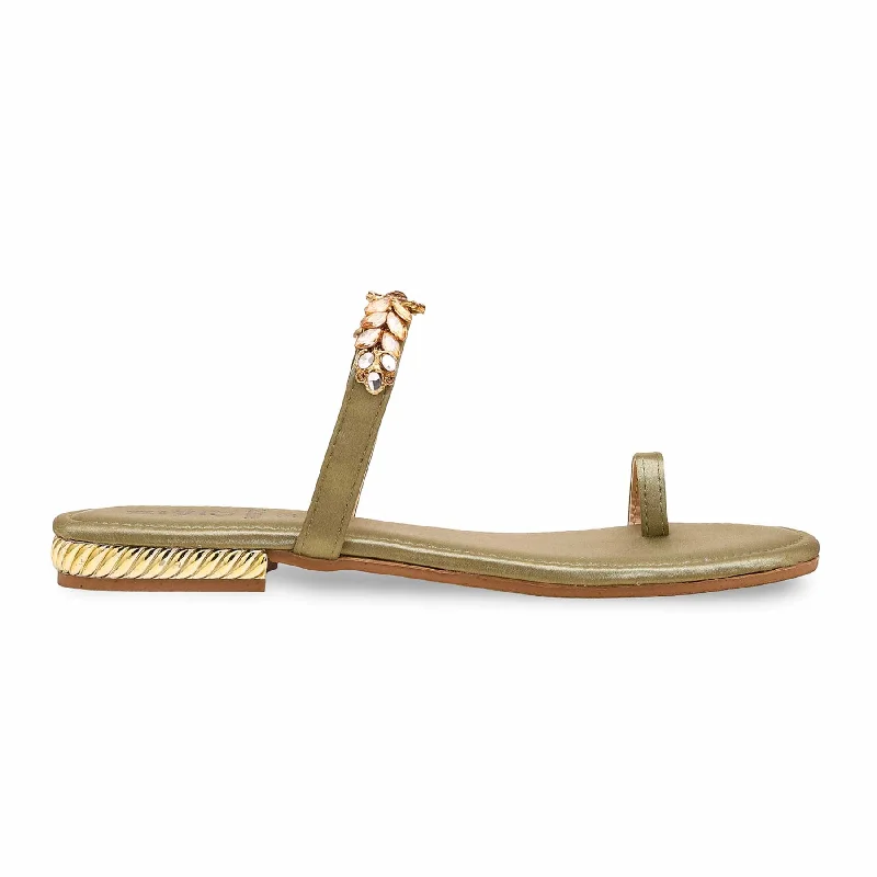 Comfortable Series Seagreen Fancy Chappal FN0756