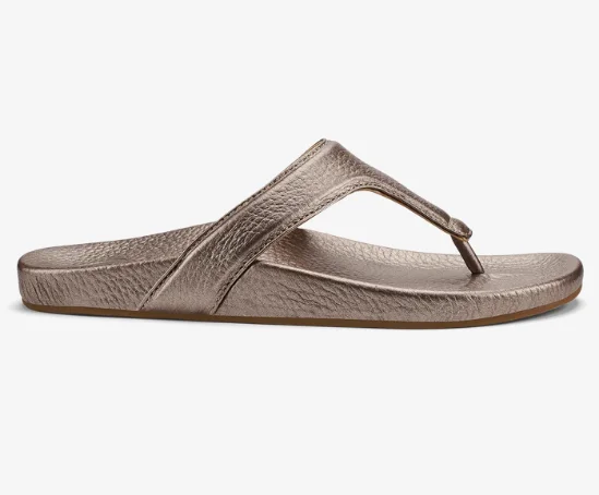 Trendy Items Kipe‘a Lipi Elevated Leather Sandals - Bubbly