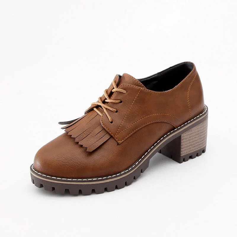 Cool Style Lace Up Tassel Women Flat Shoes 4976
