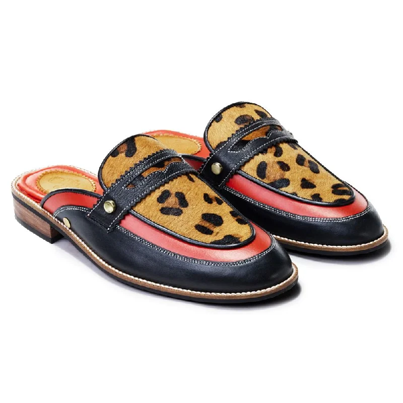 Versatile Itinerary Leopard Mules Men