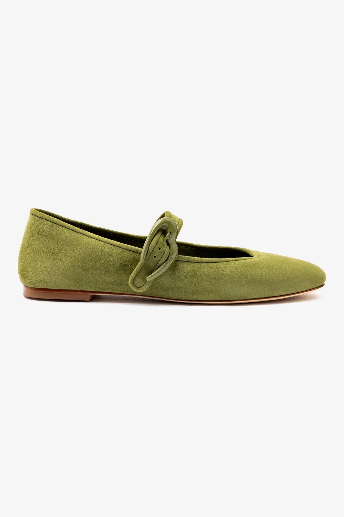 Versatile Itinerary Verona Ballet Flat In Seaweed Suede