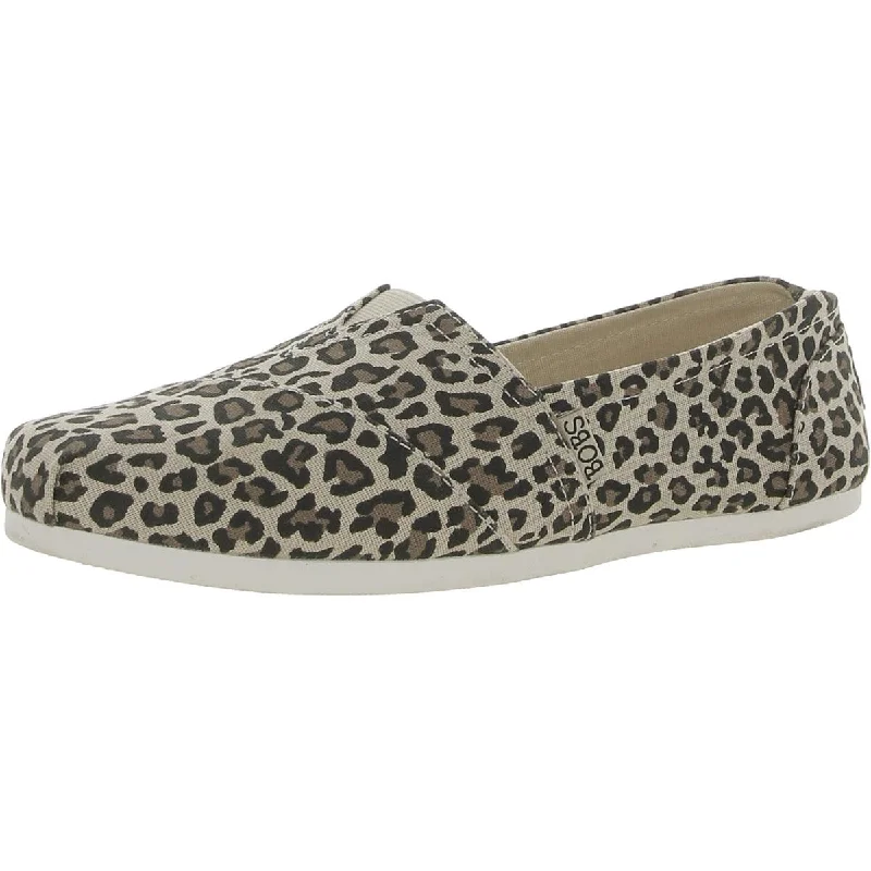 Celebrity Style BOBS From Skechers Womens Hot Spotted Canvas Slip On Loafers