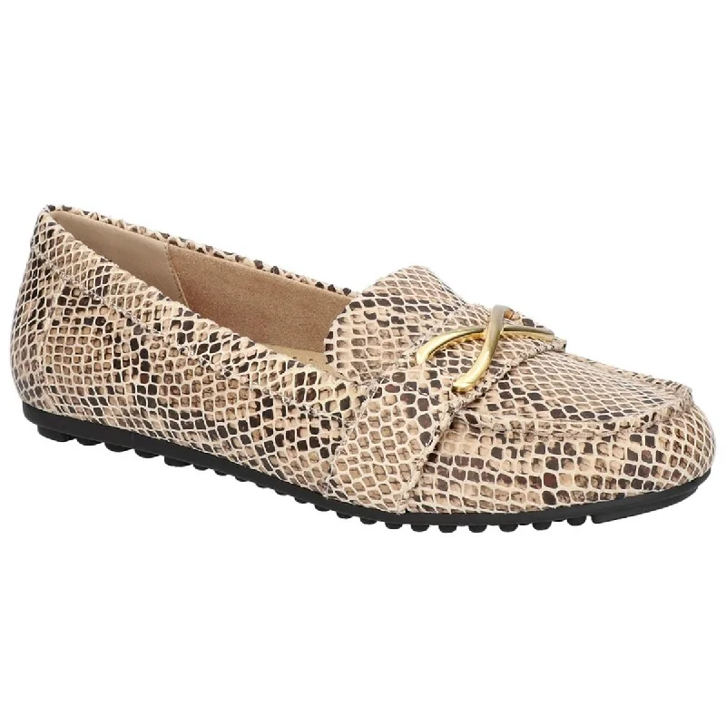 Exquisite Embroidery Bella Vita Womens Susmita Snake Print Embellished Loafers