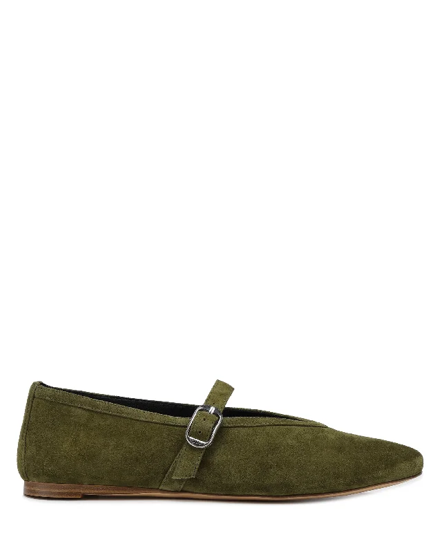 Fresh And Fashionable Lova Green Suede
