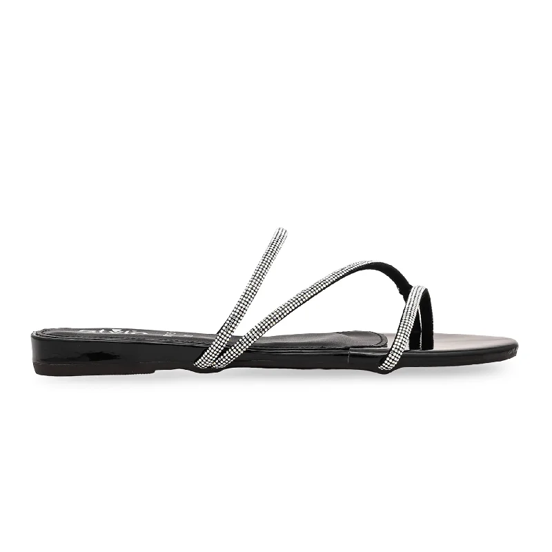 High Street Series Black Fancy Slipper FN7751