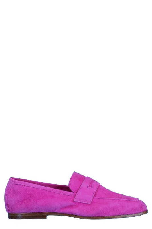 New Season Series Fuchsia Essenziale Suede Leather Flat