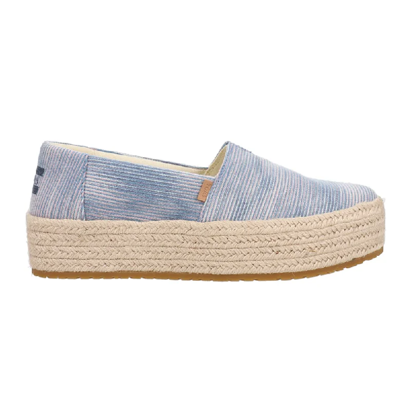 Bright Colors Valencia Denim Plaform Espadrille Flats