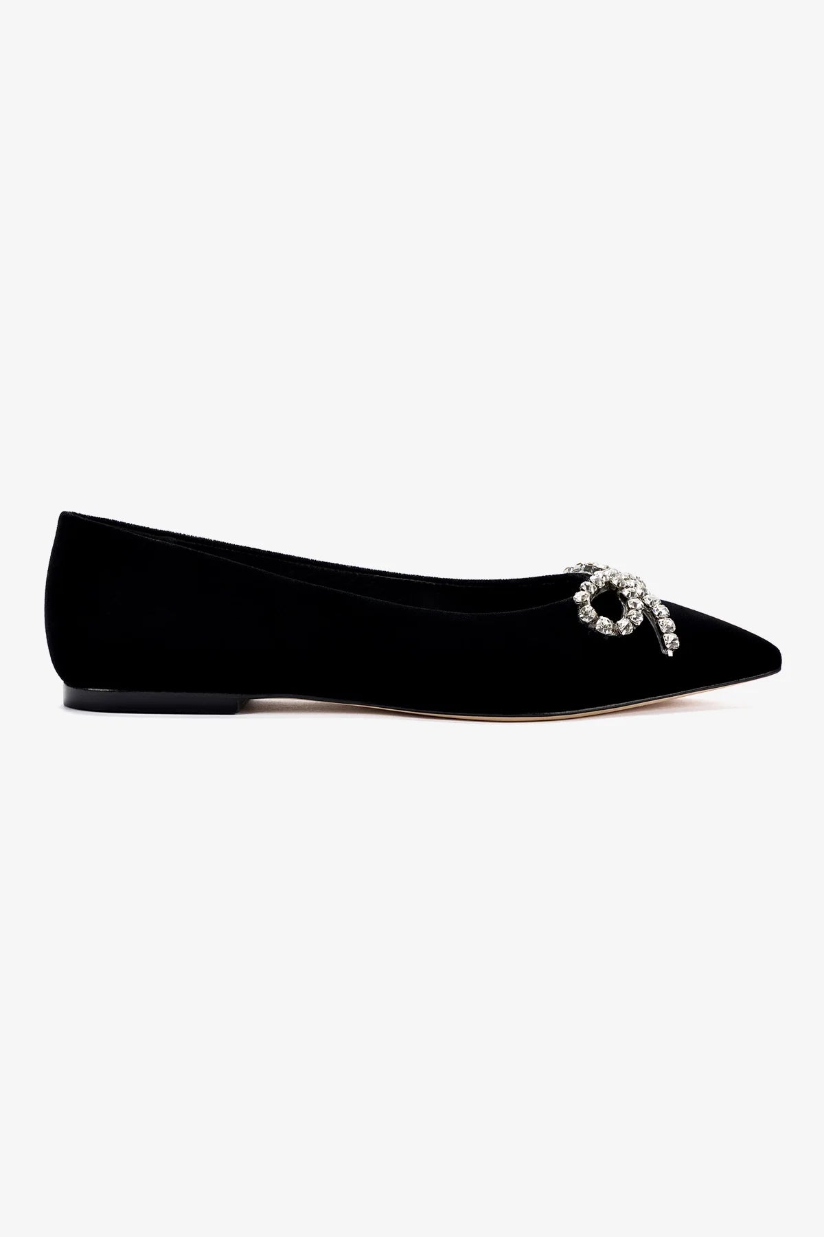 Unique Fashion Lee Flat In Black Velvet