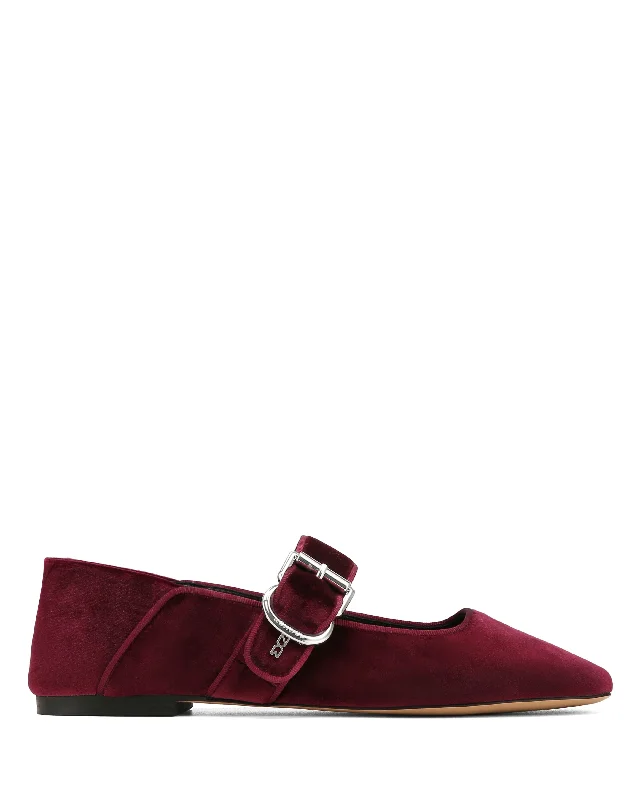 Printed Patterns Jiso Burgundy Velvet