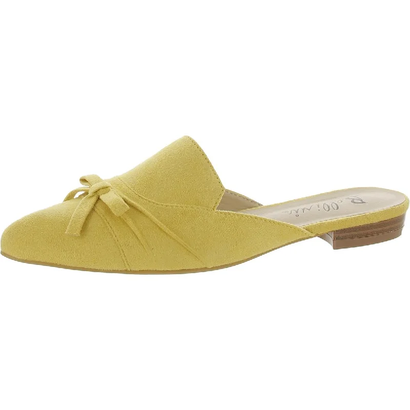 Street Fashion Bellini Womens Flick Faux Suede Pointed Toe Mules