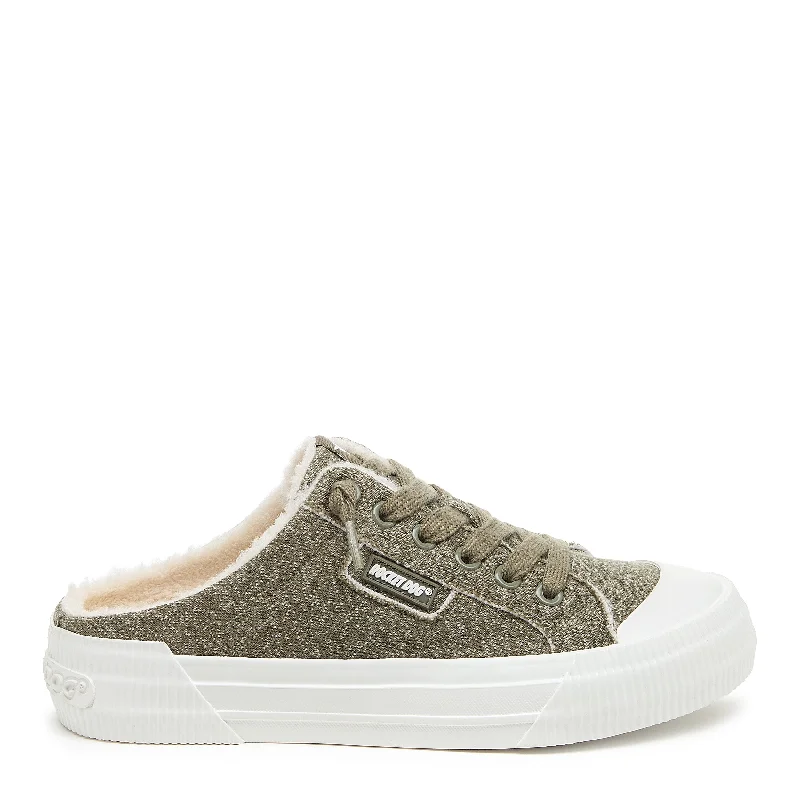 Luxury Style Cheery Olive Mule Sneaker