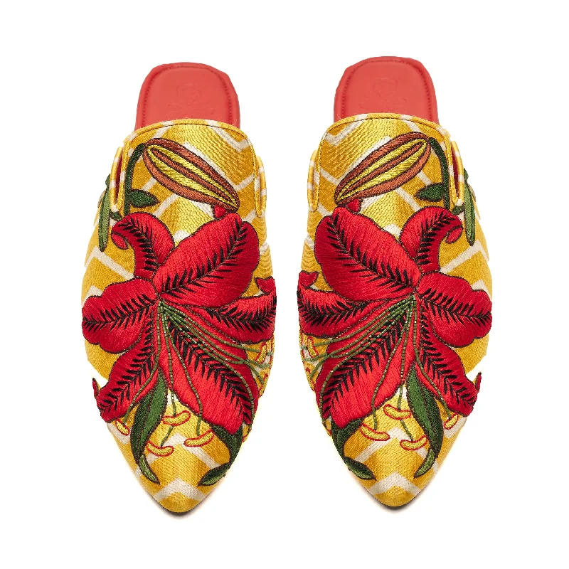 Fashion And Simplicity The Magical Lillies Cone Mules Women