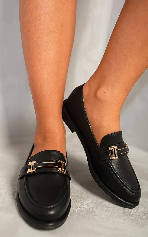 Economic Outlook Faux Leather Loafer Flats For Women