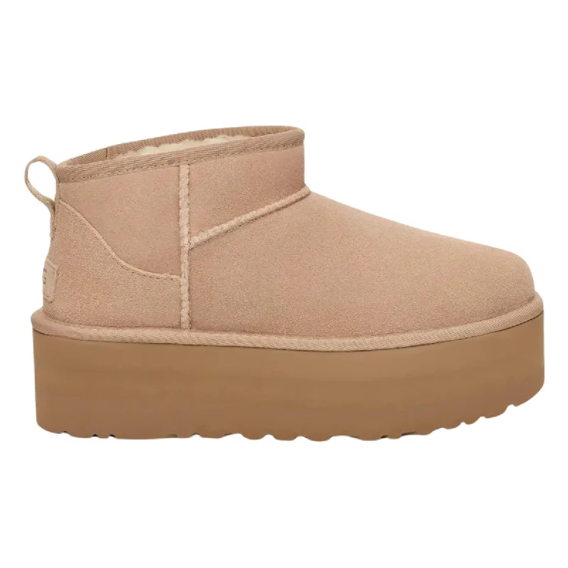 Embroidery Design UGG Women's Classic Ultra Mini Platform Sand