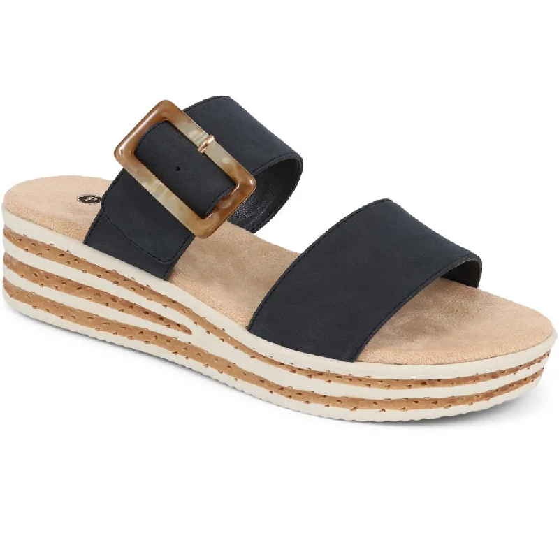 High-quality Design Slip-On Platform Mules  - WBINS39150 / 325 644 - Navy