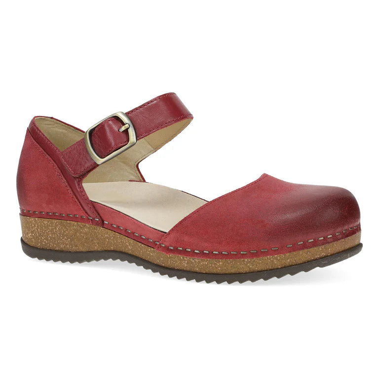 High Street Series Mae Timeless Suede Mary Jane in Burnished Red